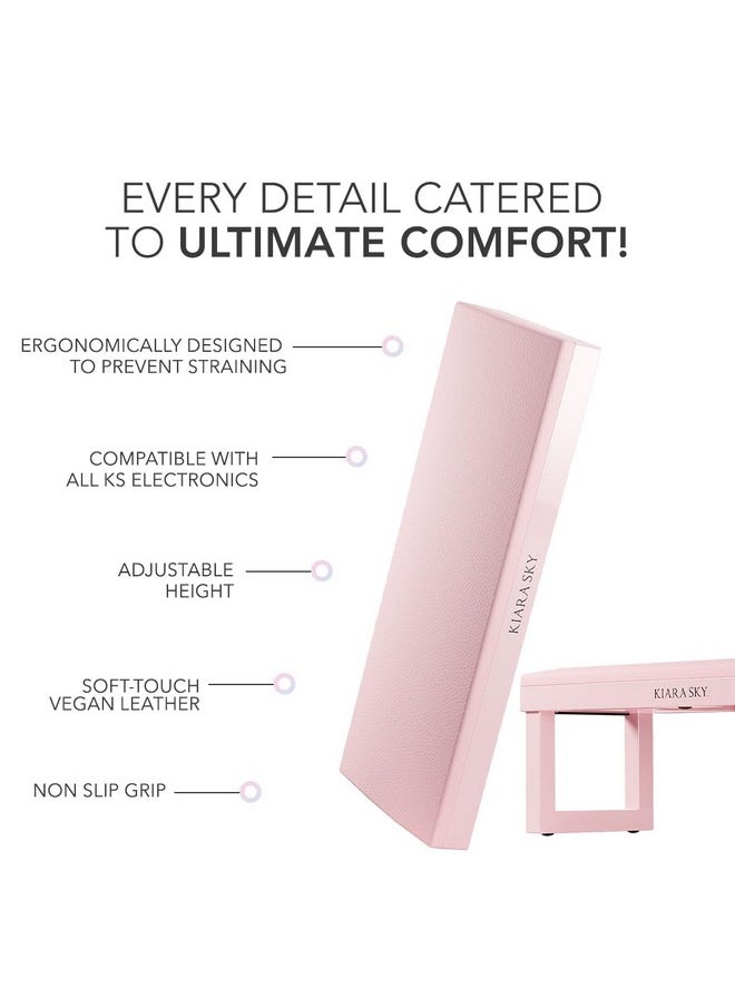 KIARA SKY - Professional Nails Arm Rest For Manicure & Pedicure Technician Stations - Acetone Resistant & Waterproof (Pink) - Image 1