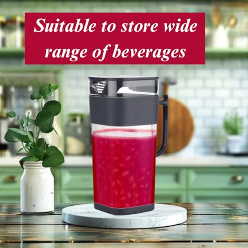 Gopi Water Jug with Lid 2 LTR, Air Tight lid, Iced Tea Pitcher | Water Jug | Hot Cold Water | Milk and Juice Beverage Carafes | Lassi | Cocktail - Image 3