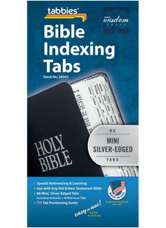 tabbies علامات تبويب صغيرة لفهرسة الكتاب المقدس باللون الفضي، العهد القديم والجديد، 80 علامة تبويب بما في ذلك 64 كتابًا و16 كتابًا  - Image 3