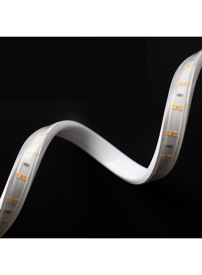 تاسفورا شريط إضاءة LED مزدوج الخط بطول 50 متر | ضوء أبيض 6000 كلفن عالي السطوع | شريط ليد مرن | إضاءة ديكورية داخلية وخارجية | سهل التركيب - Image 2