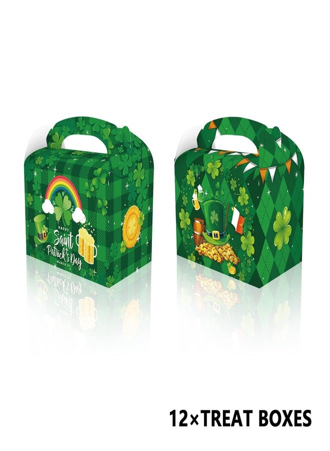 CPTBAG 12 Pack St Patrick's Day Party Favors Boxes Saint Patrick’s Day Candy Goodie Boxes Green Lucky Irish Shamrock Clover Boxes Gift Treat Boxes for St Patricks Day,Irish,Wedding Party Decorations - Image 2