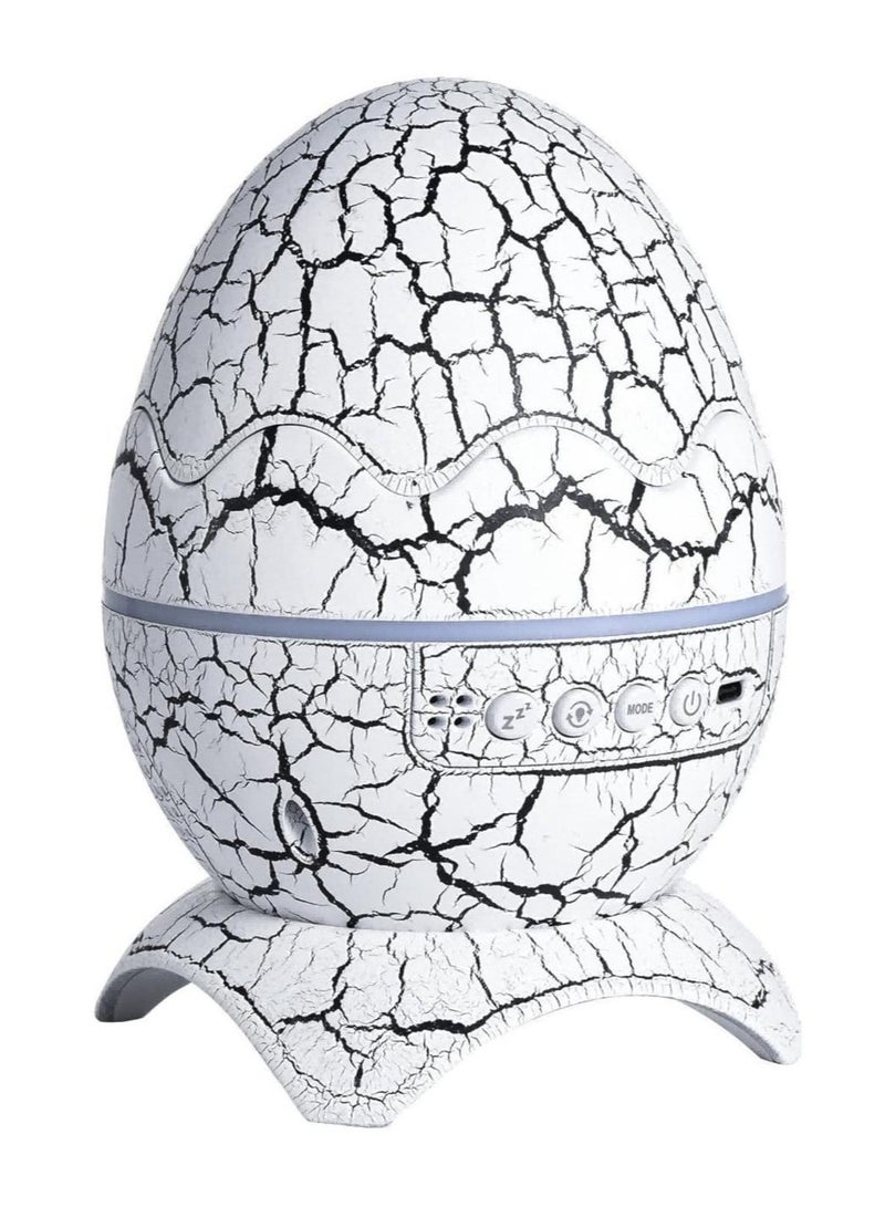 ELTRAZONE مصباح بروجيكتور 3D LED على شكل بيضة مع موسيقى بلوتوث وجهاز تحكم عن بعد - ضوء ليلي متعدد الألوان لغرفة الأطفال وغرفة النوم والمقهى - عرض ضوئي تزييني ممتع، هدية مثالية للأطفال والبالغين - Image 1