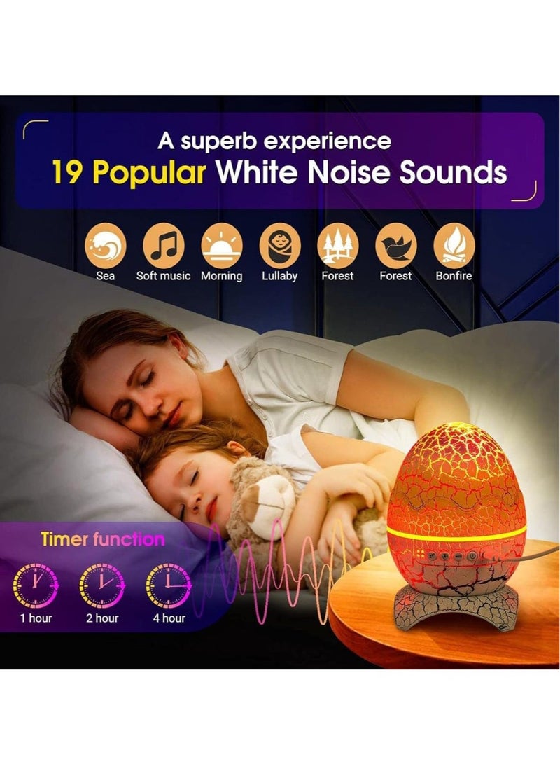 ELTRAZONE مصباح بروجيكتور 3D LED على شكل بيضة مع موسيقى بلوتوث وجهاز تحكم عن بعد - ضوء ليلي متعدد الألوان لغرفة الأطفال وغرفة النوم والمقهى - عرض ضوئي تزييني ممتع، هدية مثالية للأطفال والبالغين - Image 5