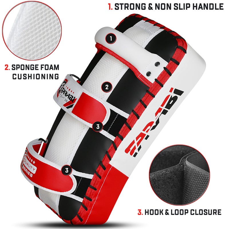 Farabi Sports Thai pad, Kickboxing Kick pad, Kick Training Strike Shield MMA Muay Thai pad Curved (Single Item) - Image 4