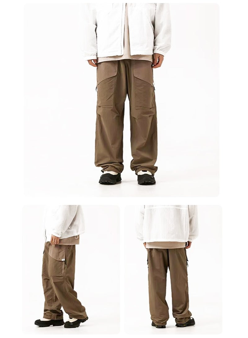 Hub For Less Men’s Wide-Leg Parachute Microfiber Pants – Street Ready with Rope Waistband - Image 2