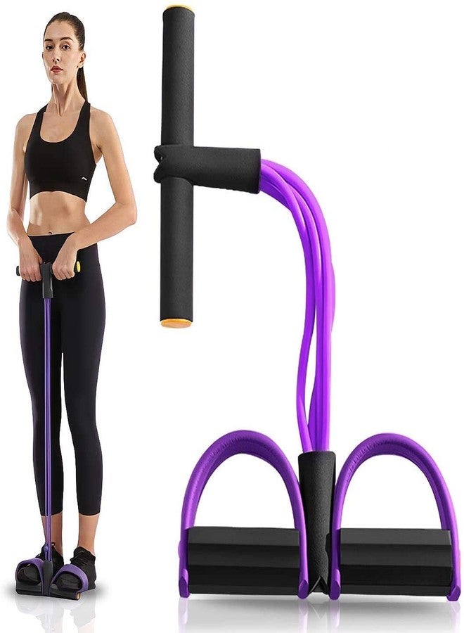 Zerolex Resistance Band 4-Tube Natural Latex Sit-up Body Building Elastic Pull Rope Fitness Equipment Abdomen Waist Arm Yoga Stretching Slimming Training - Image 1