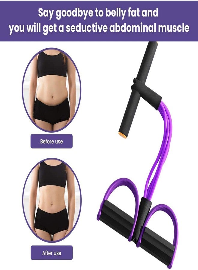 Zerolex Resistance Band 4-Tube Natural Latex Sit-up Body Building Elastic Pull Rope Fitness Equipment Abdomen Waist Arm Yoga Stretching Slimming Training - Image 5