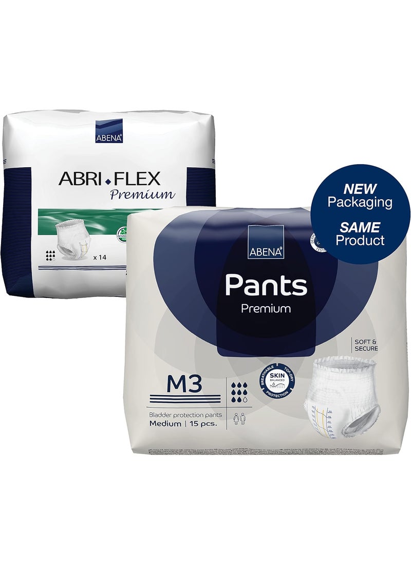 Abena Abena Pants, Premium Protective Underwear, Level 3, (Medium To Extra Large), Medium, 15 Count 