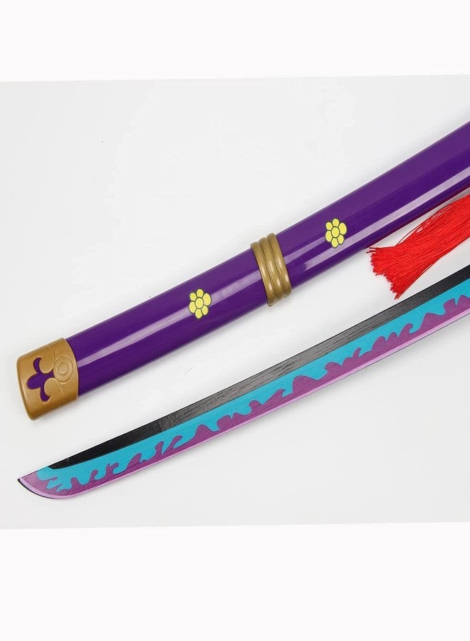 UMANI® Anime Cosplay Samurai Sword 41 Inch Decorative Collectible Sword Various Styles Available(Wooden) (1000-ZORRO Purple) - Image 3