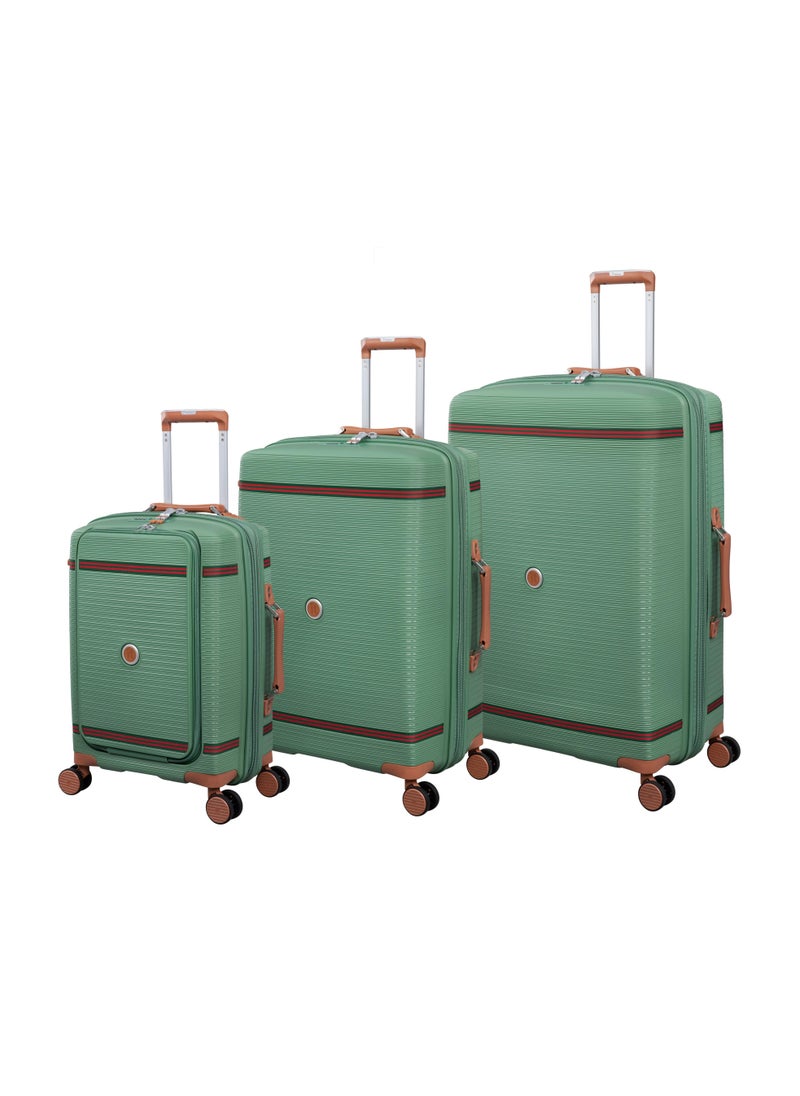 it Luggage - Illustrious II, Unisex Polypropylene Material Hard Case Luggage, 8x360 degree Spinner Wheels, Expandable Trolley Bag, TSA lock, SKU15-3108B08, Medium Size, Color Green Tea - Image 1