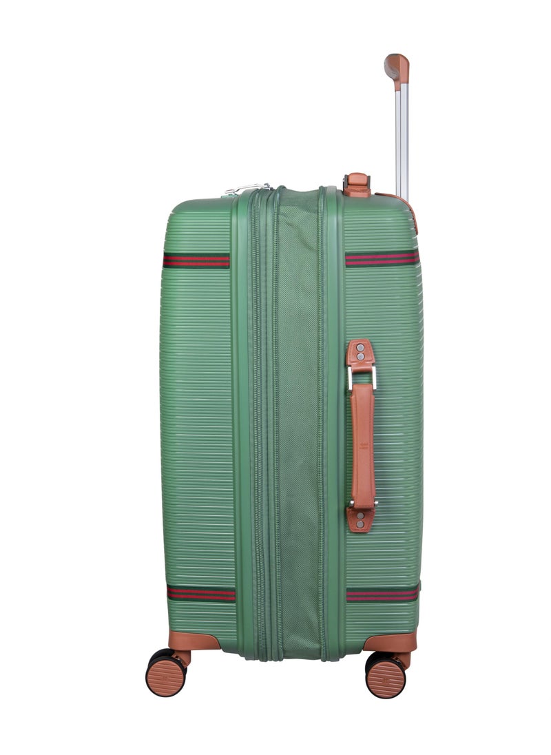 it Luggage - Illustrious II, Unisex Polypropylene Material Hard Case Luggage, 8x360 degree Spinner Wheels, Expandable Trolley Bag, TSA lock, SKU15-3108B08, Medium Size, Color Green Tea - Image 1