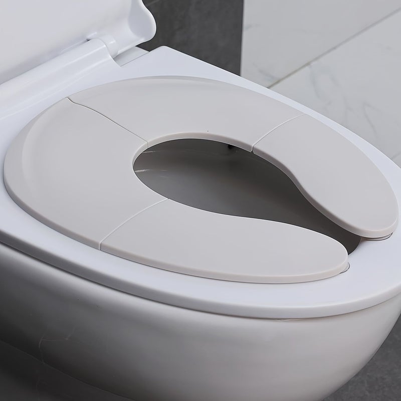 Portable Foldable Gray Potty Seat For Toddlers With Non Slip Suction Cups Suitable For Travel Boys Girls - Image 2
