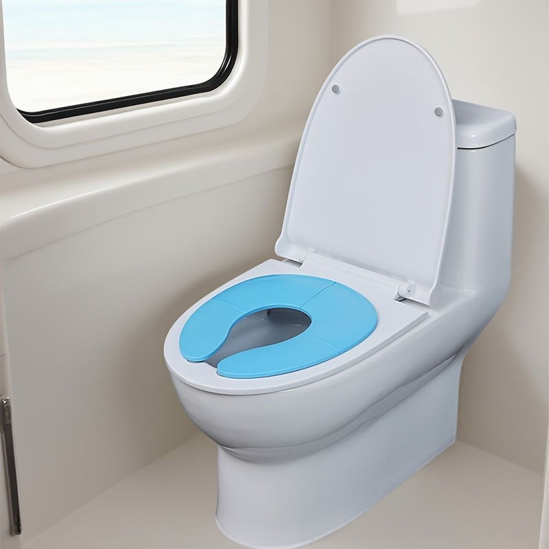 Portable Foldable Gray Potty Seat For Toddlers With Non Slip Suction Cups Suitable For Travel Boys Girls - Image 3