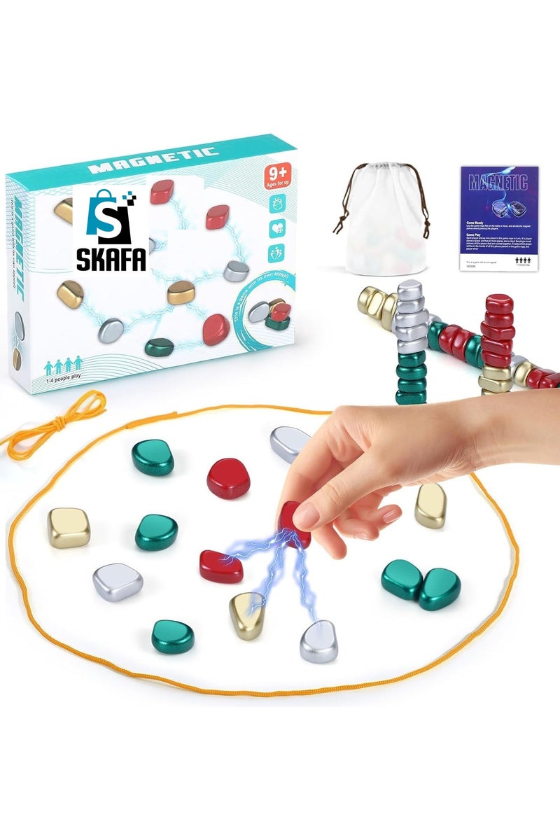 SKAFA Magnetic Strategy Game Set | Magnetic Battle Game with Rope | Portable Magnet Game Set | Party supplies for Family Gathering & Traveling for Toddlers, Kids and Adults. - Image 1