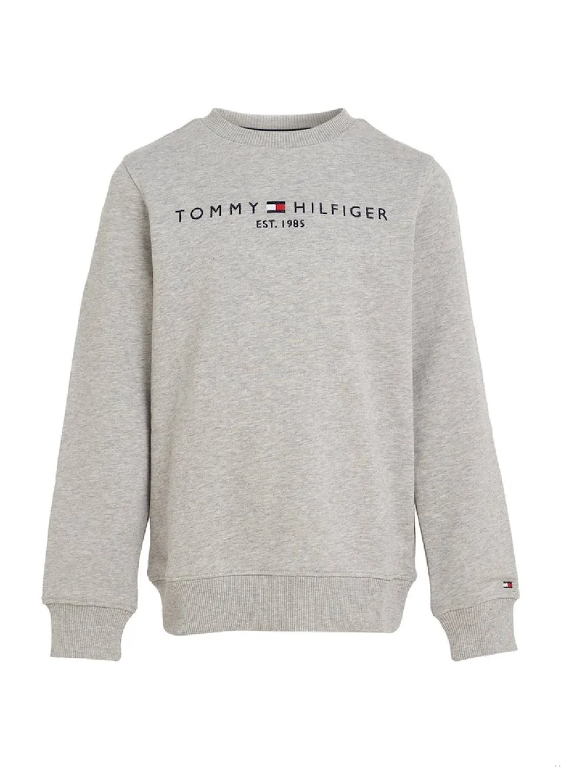 TOMMY HILFIGER Kids' Essential Logo Sweatshirt, Grey