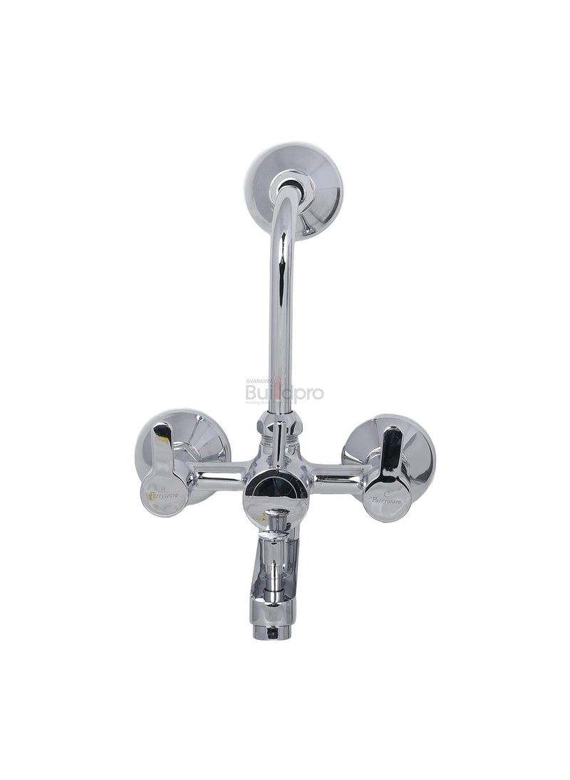 Parryware PARRYWARE Claret Series Normal Flow Exposed Part Kit 3 Way Diverter Chrome T4617A1 Connections Any 3 Out of Spout Overhead Hand Body Shower Wall Mounted Knob Selector with Button  - Image 5