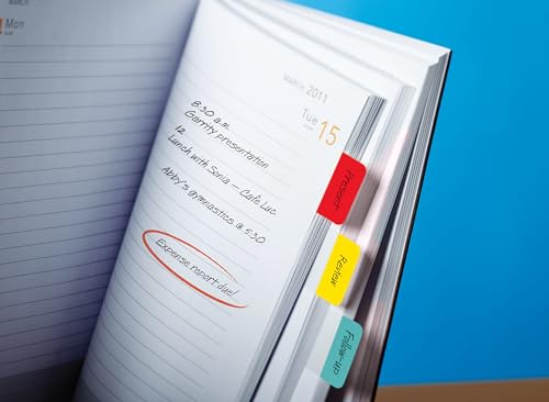 Post It Post-it Tabs, 1 in, Solid, Red, Yellow, Blue, 22 Tabs/Color, 66 Tabs/On-The-Go Dispenser (686-RYB) - Image 5