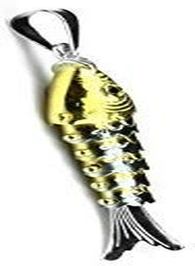 ELOISH Two Tone Gold Plated 925 Sterling Silver Fish Pendant for Men and Women for Girls and Boys. - Image 5
