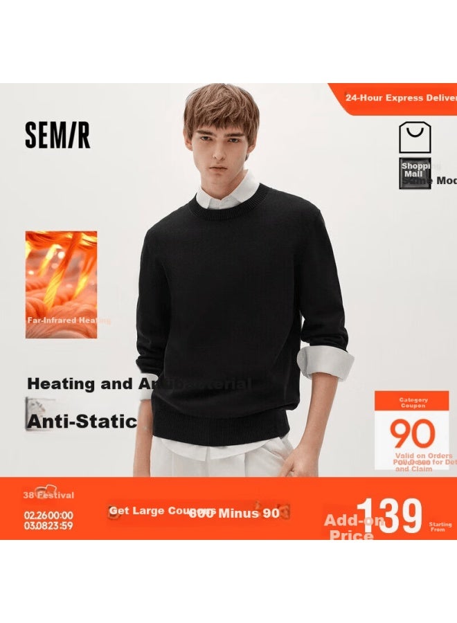 Semir Men's Thermal Anti-static Knit Sweater Winter Base Layer 101725107101 - Image 1