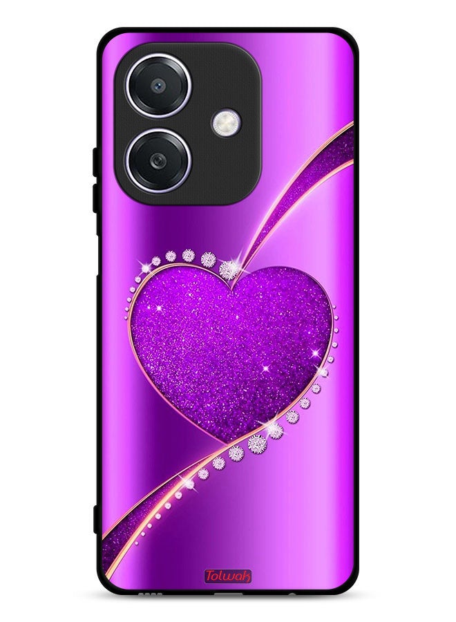 Tolwak Oppo A3x 5G Protective Case Cover Glitter Heart - Image 1