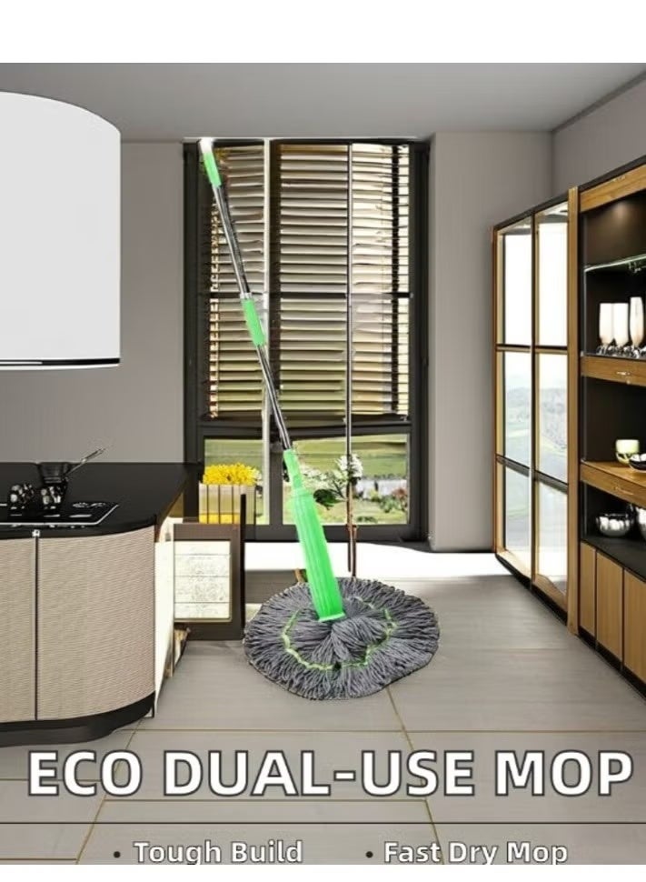 Shein 2-in-1 Self-Wringing Mop for Floor Cleaning and Drying – 360° Rotating Microfiber Spin Mop for Tiles and Walls - Image 3