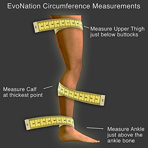 EvoNation Women’s Knee-High Graduated Compression Socks, 20-30 mmHg – Firm Pressure Sheer Socks, Support Stockings Hose, Nude, Medium - Image 4