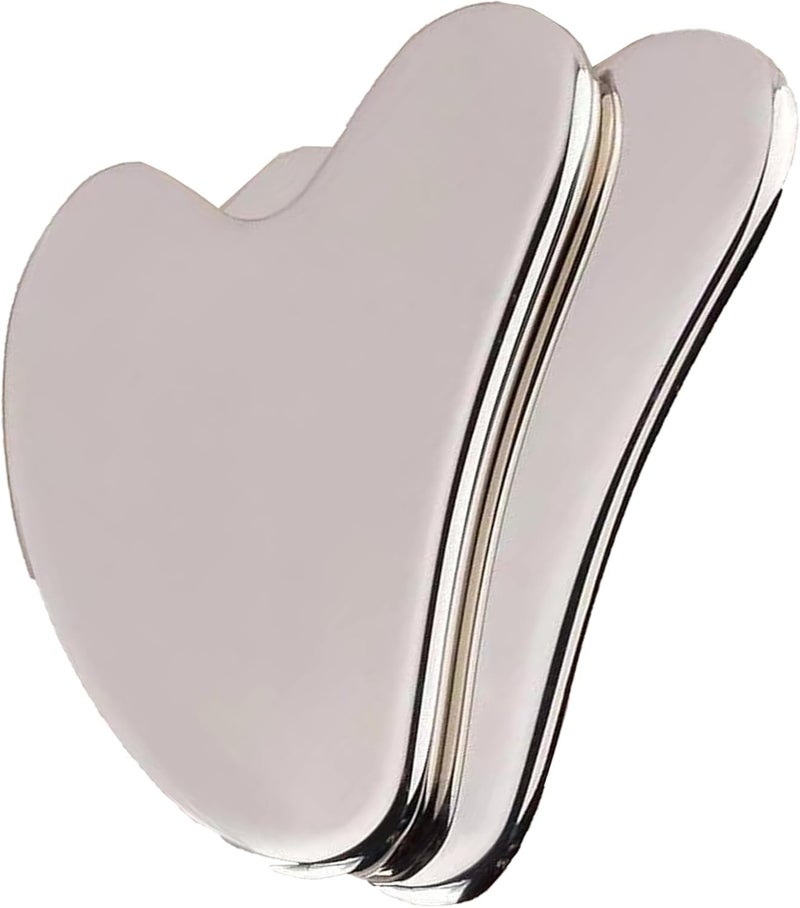 TechPro Massage Tool For Scraping Facial And Body Skin Massage Metal Gua Sha Facial Tools, Guasha Tool, 100% 304 Stainless Steel, Premium Guasha Set for Face, Body and Face Gua Sha Stone for Tighten Skin - Image 2