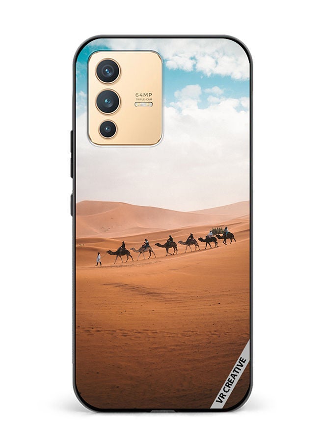 VR CREATIVE Protective Case Cover For Vivo V23 5G Camel In Desert Design Multicolour - Image 1