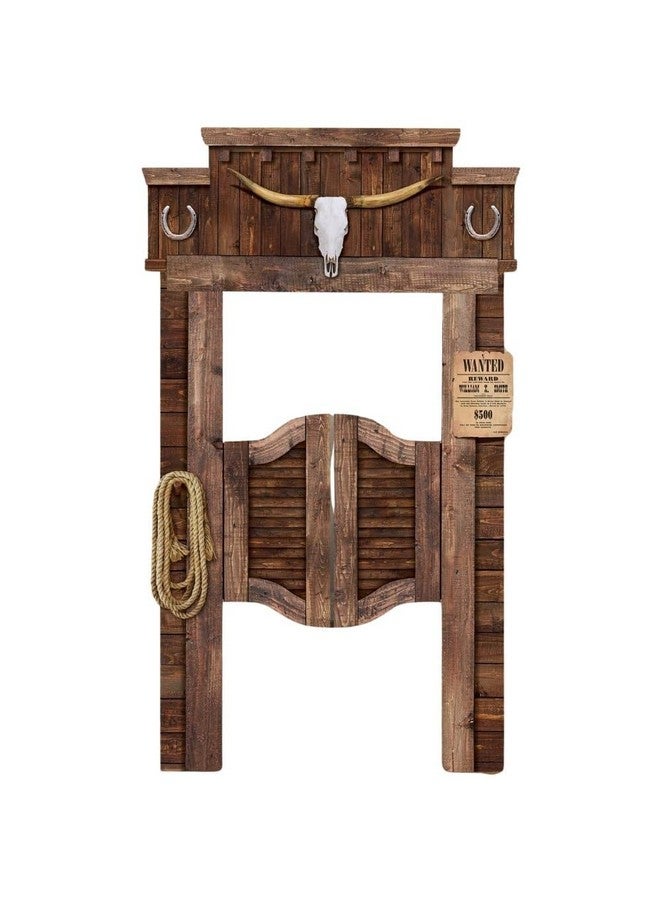 Amscan Western Deluxe Functional Saloon Door Decoration | 84 3/4" x 45" | Multicolor | 1 Pack - Image 1