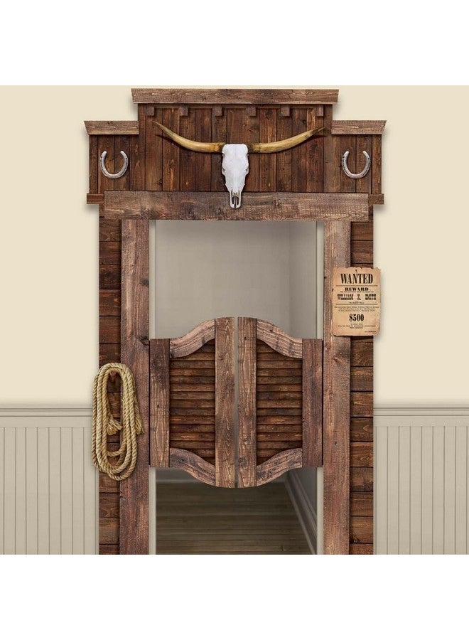 Amscan Western Deluxe Functional Saloon Door Decoration | 84 3/4" x 45" | Multicolor | 1 Pack - Image 3