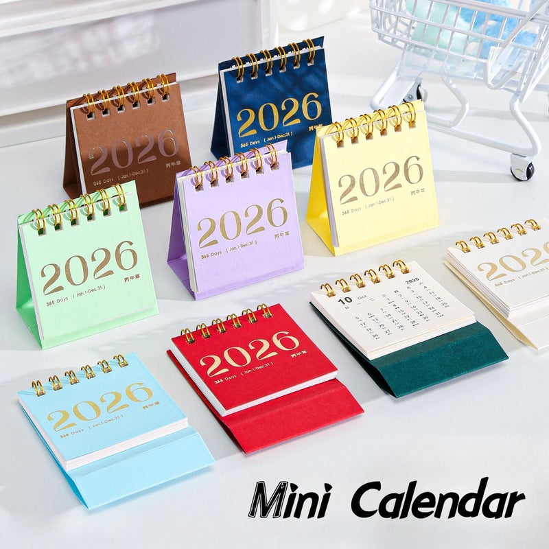 Dark Blue 2026 Desktop Calendar 10 Pack With Monthly View Cute Office Gift - Image 2