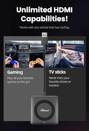 OTTOCAST Car TV Mate Pro & Wireless Carplay Adapter 2-in-1, Fire TV Stick Converter for Car - Plug & Play, Stable Fast, No Latency - Image 3
