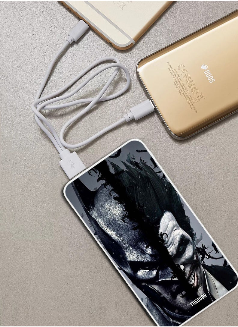 Theodor - 10,000 mAh Super Fast Charging Ultra Compact Power Bank with Quick Charge & Power Delivery, Portable Charger For iPhone and Android Batman & Joke_r - Image 1