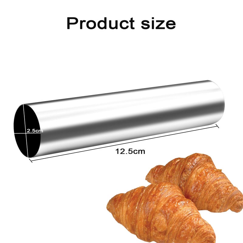 FantasyDay Non-stick Cream Horn Molds Stainless Steel, FantasyDay 4.92 inch Large Size Cannoli Tubes Kit Pack of 12 Baking Cones Pastry Roll Horn Croissant Mold - Christmas Anniversary Free Standing Cone Shape - Image 4