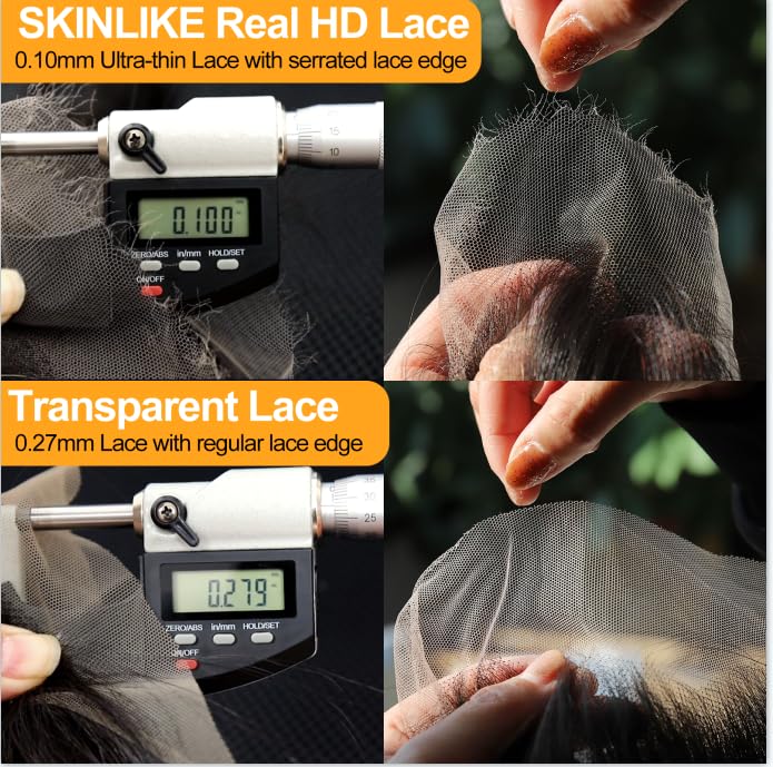 BEEOS 5x5 SKINLIKE Real HD Lace Closure Only, Body Wave 0.10mm Ultra-Thin Film HD Lace Full Cuticle Aligned Virgin Human Hair Closure Pre-Plucked Natural Hairline 18 Inch - Image 3