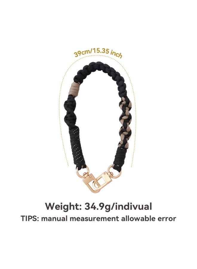 NIBEMINENT Beaded Phone Lanyard, Anti Lost Removable Wrist Strap, Personal Style And Fashion Trends Bracelet Pendant, Phone Keychain Lanyard,K68837/Black