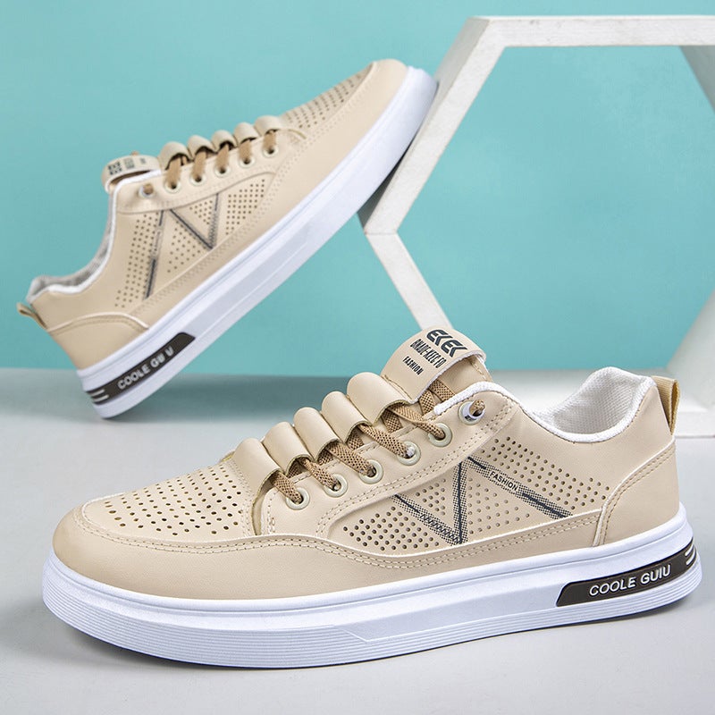 2025 Hollow Casual Sneakers Breathable Perforated Soft Sole Versatile Men'S Loafers Sandals For Men - Image 5