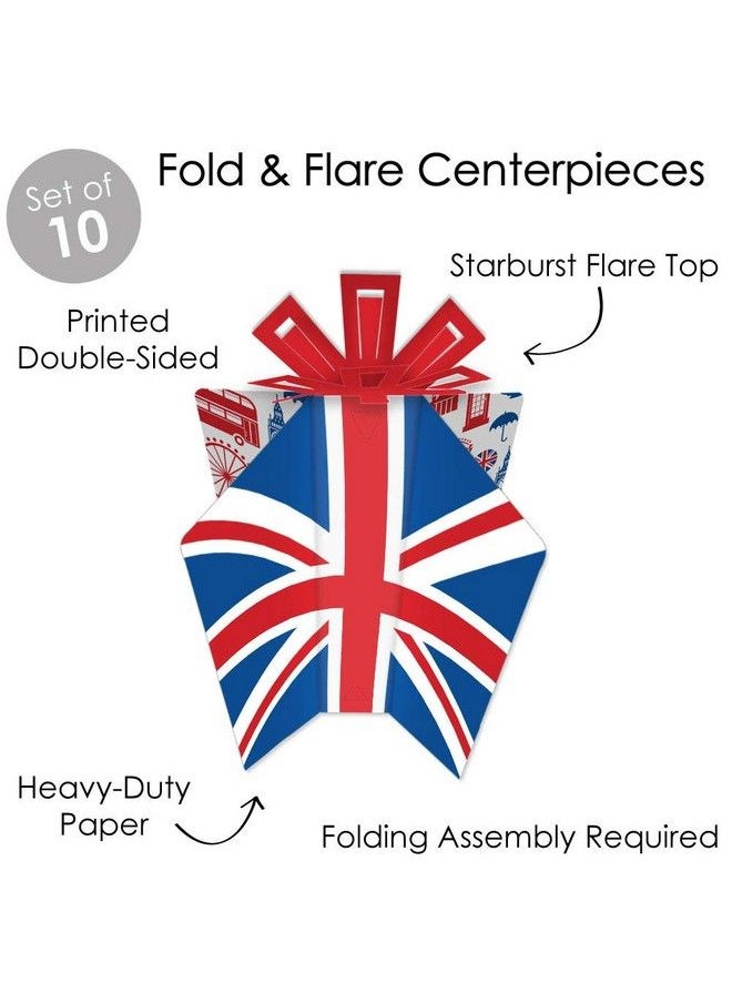 Big Dot of Happiness Cheerio London Table Decorations British Uk Party Fold And Flare Centerpieces 10 Count  - Image 4