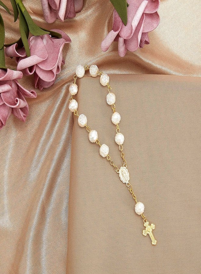 جيديف مجموعة جاديف من 30 قطعة من المسابح الصغيرة، مسابح التعميد، مسابح تعميد الأصابع، بالجملة مع أكياس من الأورجانزا، مناسبة للمناولة الأولى، التعميد، أعياد الميلاد، حفلات الزفاف، هدايا الحفلات (ذهبي) - Image 4