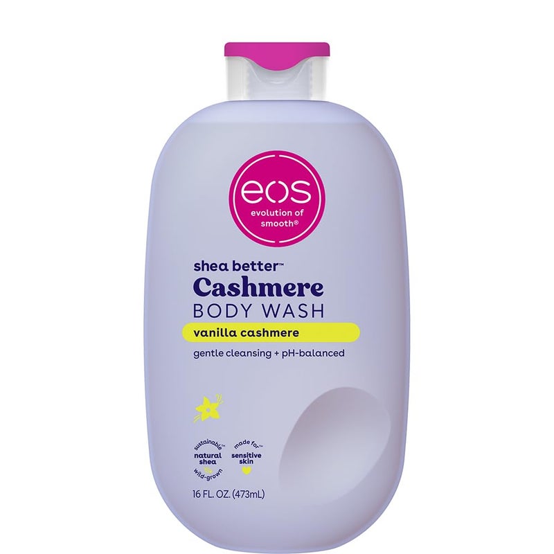 eos Shea Better Cashmere Body Wash Vanilla Cashmere Moisturizing pH Balanced Body Wash Creamy Gel Formula Paraben  Phthalate Free Sensitive Skin 16 fl oz
