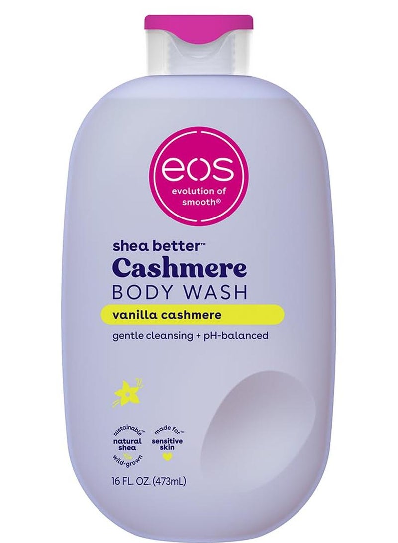 eos Shea Better Cashmere Body Wash Vanilla Cashmere Moisturizing pH Balanced Body Wash Creamy Gel Formula Paraben  Phthalate Free Sensitive Skin 16 fl oz