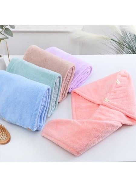 Generic Best Buy Womens Superfine Fiber HairDrying Towel with 7 Times Strong Water Absorption Set of 1 MultiColor  - Image 2