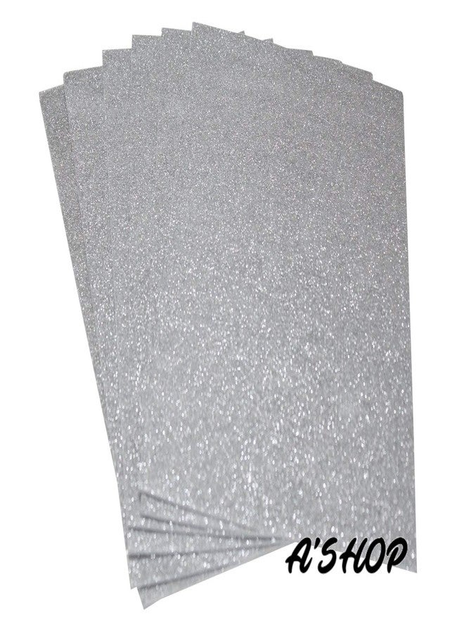 A'SHOP A4 Size Silver Eva Foam Glitter Designer Sheets for Art & Craft (Set of 10 Sheets) - Image 2