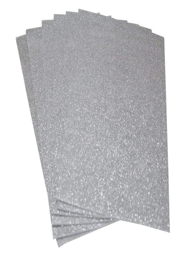 A'SHOP A4 Size Silver Eva Foam Glitter Designer Sheets for Art & Craft (Set of 10 Sheets) - Image 1