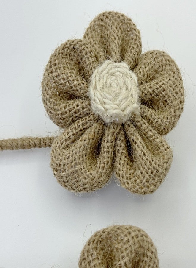 warmtone Curtain Tie Backs for Curtain Drapes, Boho Decor Holdback Farmhouse TieBacks for Blackout/Sheer Curtains, Jute Rope with Flower, Natural Decor Shabby Chic Drapery Holder, Pack-2 - Image 4
