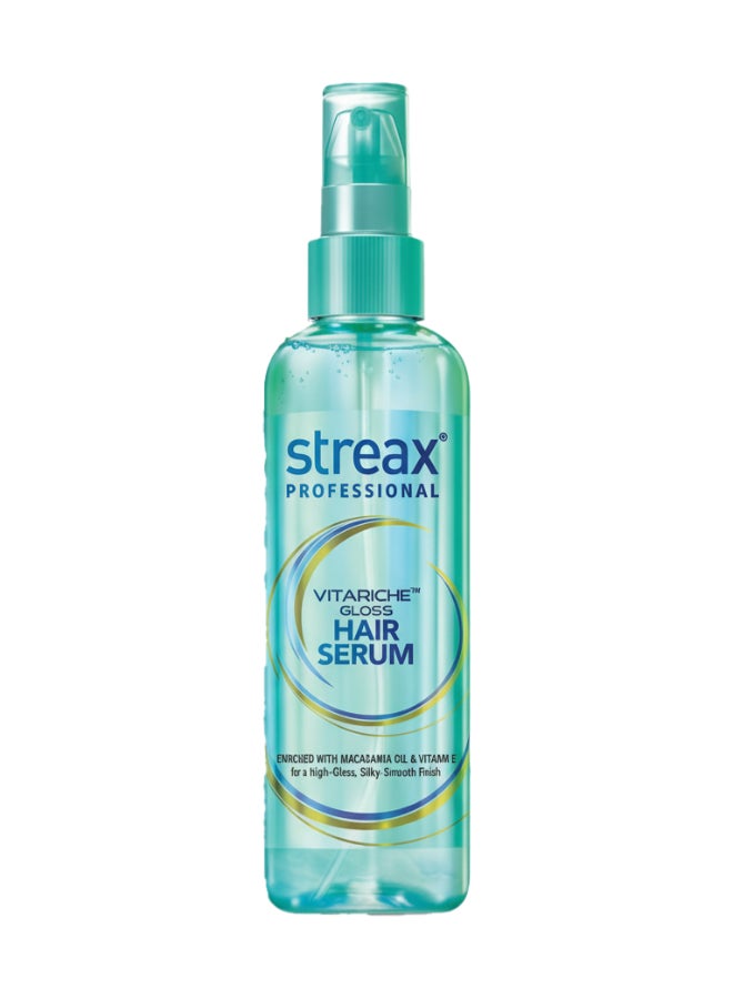 Streax Professional Vitariche Gloss Hair Serum - Controls Frizz & Enhances Shine for a Sleek, Polished Look with Macadamia Oil & Vitamin E (100 ml) - Image 1