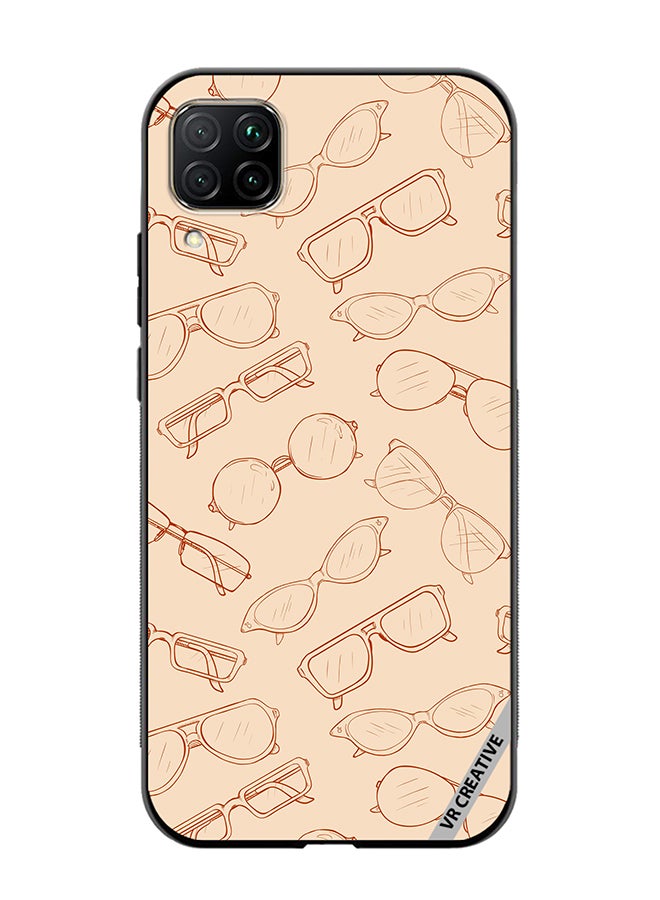 VR CREATIVE Protective Case Cover For Huawei Nova 7i/P40 Lite Sketch Eyeglasses Design Multicolour - Image 1