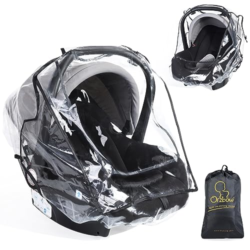 IvyWind Car Seat Rain Cover Universal, Food Grade EVA, Waterproof Weather Shield for Infant Car Seat with Storage Bag, Baby Car Seat Stroller Rain Cover Features Side Ventilation, Quick-Access Roll-Up Door - Image 1