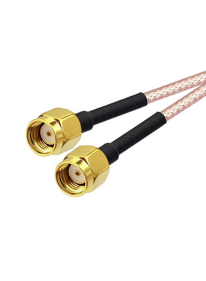 BINGFU محول كابل RP-SMA أنثوي لتركيب في الجدار إلى مزدوج RP-SMA ذكر لانتينا واي فاي 15 سم 6 بوصة لجهاز توجيه واي فاي ونقطة اتصال وكرت شبكة PCI Express PCIE - Image 4