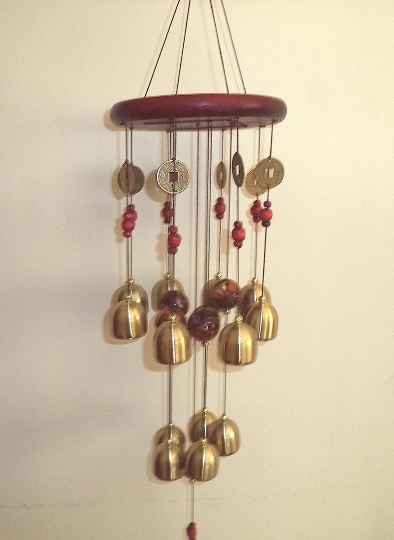 HEER Feng Shui Long Metal Wind Chime with 13 Brass Bells for Positive Energy Decorative OutdoorIndoor Hanging Bells Good Luck Chimes for HomeBalcony Decoration - Image 2